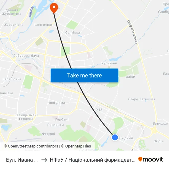 Бул. Ивана Каркача to НФаУ / Національний фармацевтичний університет map