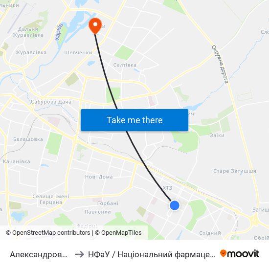 Александровский Сквер to НФаУ / Національний фармацевтичний університет map