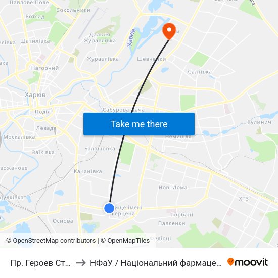 Пр. Героев Сталинграда to НФаУ / Національний фармацевтичний університет map