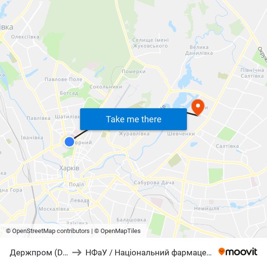 Держпром (Derzhprom) to НФаУ / Національний фармацевтичний університет map