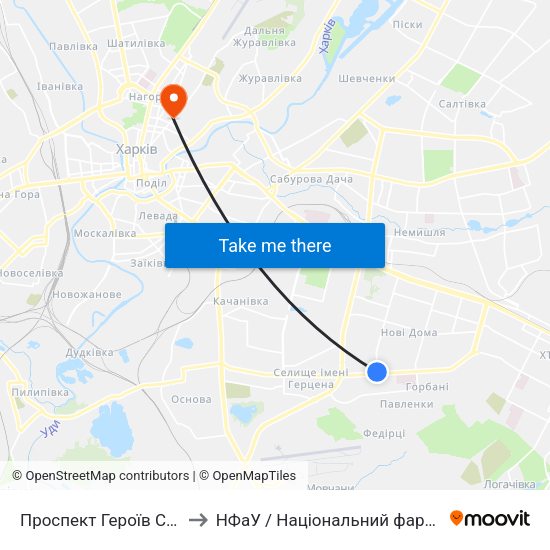 Проспект Героїв Сталінграду, 169/24 to НФаУ / Національний фармацевтичний університет map
