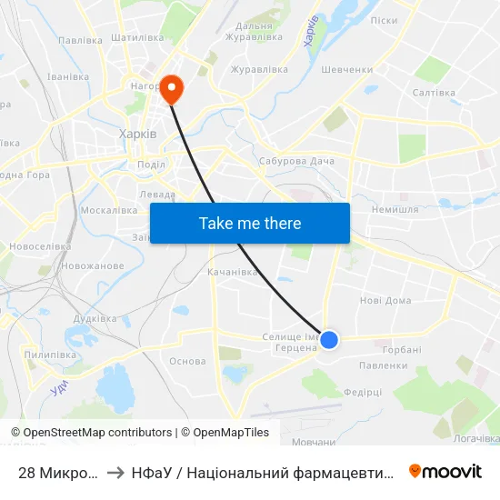 28 Микрорайон to НФаУ / Національний фармацевтичний університет map
