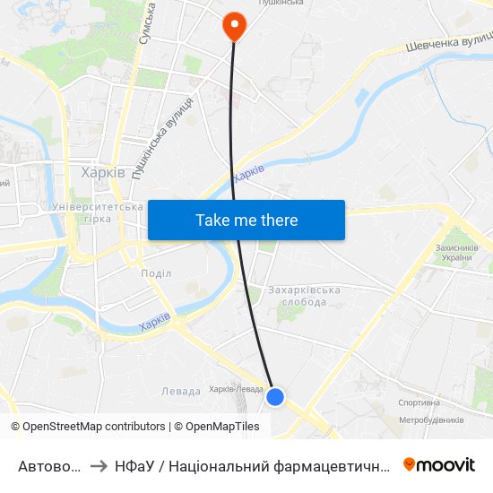 Автовокзал to НФаУ / Національний фармацевтичний університет map