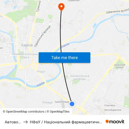 Автовокзал to НФаУ / Національний фармацевтичний університет map