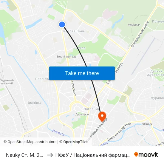 Nauky Ст. М. 23-Го Августа to НФаУ / Національний фармацевтичний університет map