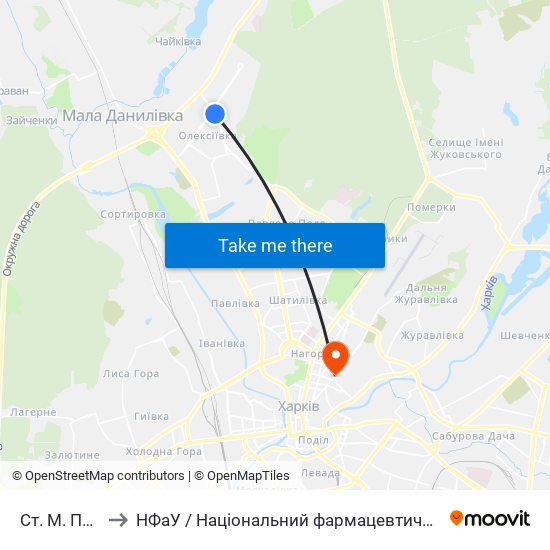 Ст. М. Победа to НФаУ / Національний фармацевтичний університет map