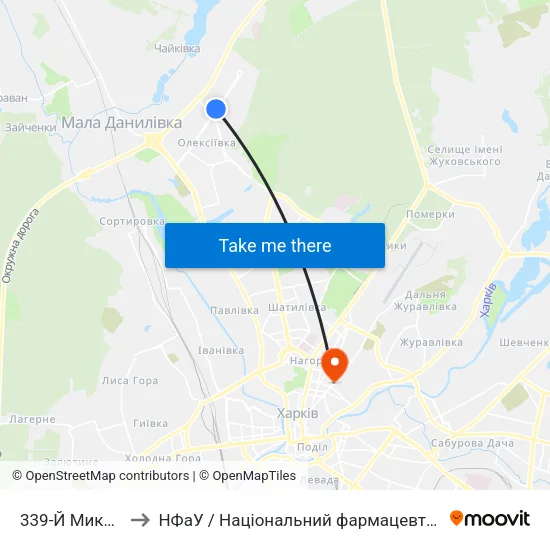 339-Й Микрорайон to НФаУ / Національний фармацевтичний університет map