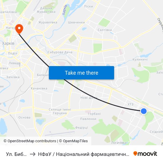 Ул. Библика to НФаУ / Національний фармацевтичний університет map