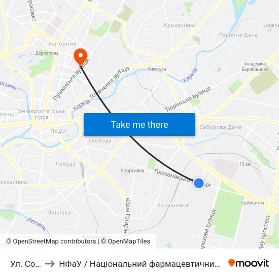 Ул. Соича to НФаУ / Національний фармацевтичний університет map