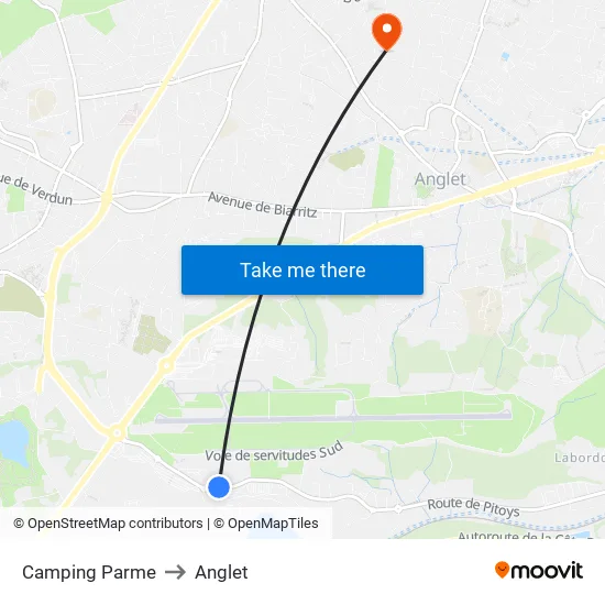 Camping Parme to Anglet map