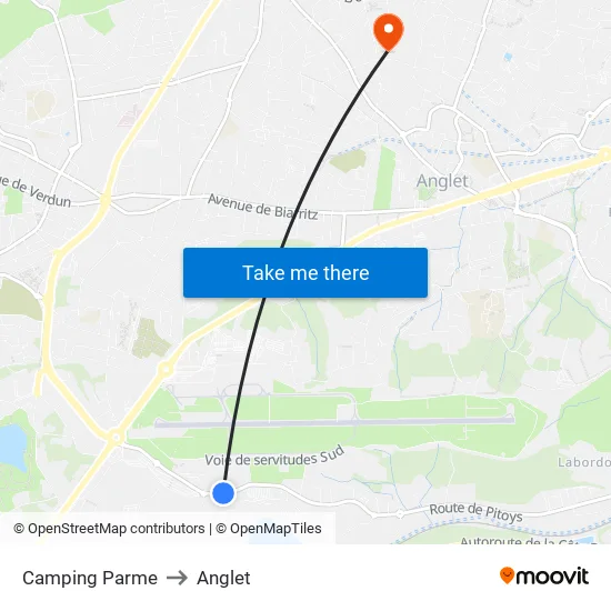 Camping Parme to Anglet map