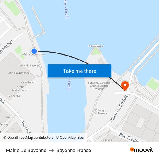 Mairie De Bayonne to Bayonne France map
