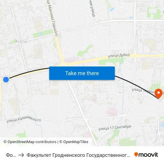 Форты to Факультет Гродненского Государственного Аграрного Университета map