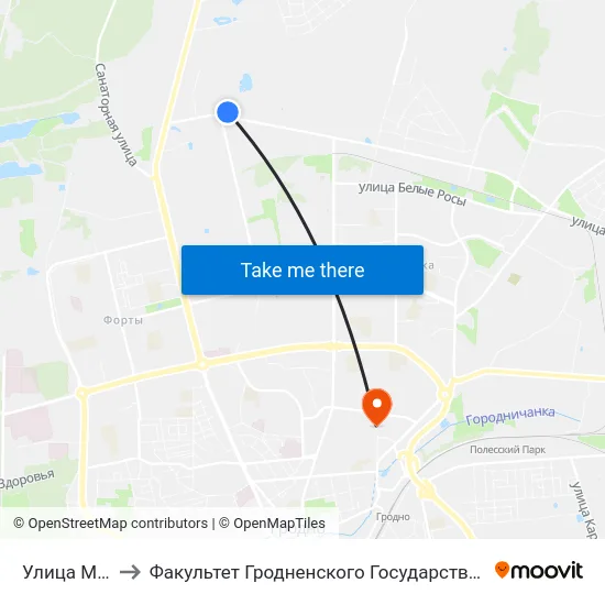 Улица Мясницкая to Факультет Гродненского Государственного Аграрного Университета map