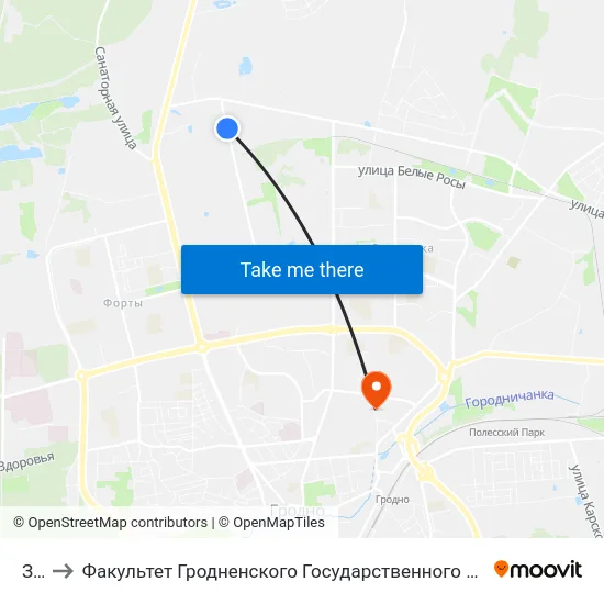 Зов to Факультет Гродненского Государственного Аграрного Университета map