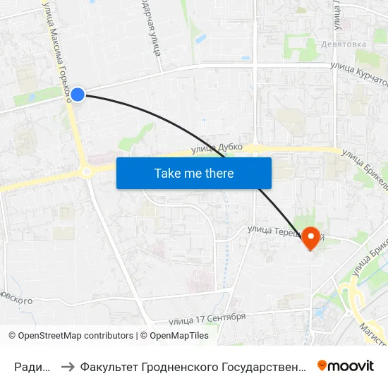 Радиоволна to Факультет Гродненского Государственного Аграрного Университета map