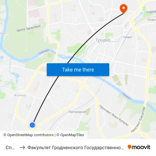 Спмк-70 to Факультет Гродненского Государственного Аграрного Университета map