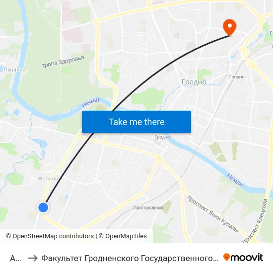 Алми to Факультет Гродненского Государственного Аграрного Университета map