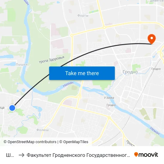 Школа to Факультет Гродненского Государственного Аграрного Университета map