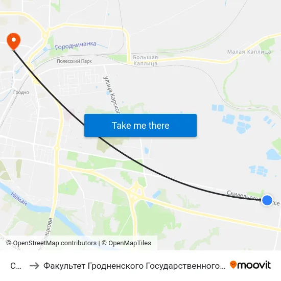 Сму-4 to Факультет Гродненского Государственного Аграрного Университета map