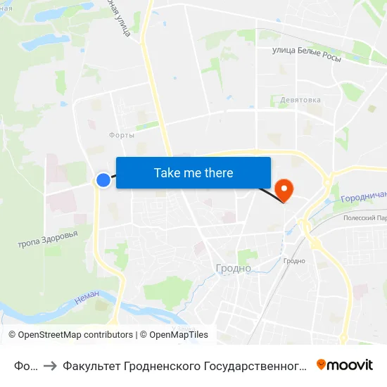 Форты to Факультет Гродненского Государственного Аграрного Университета map