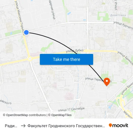 Радиоволна to Факультет Гродненского Государственного Аграрного Университета map