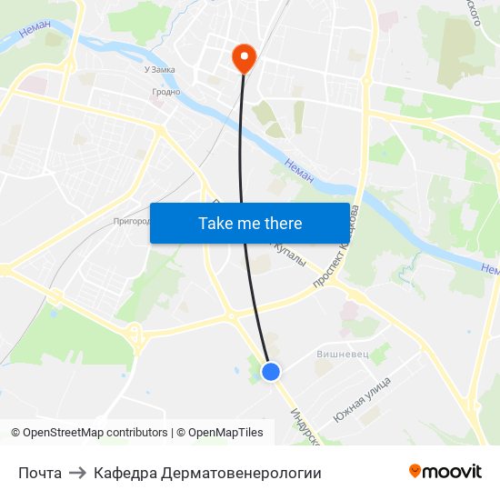 Почта to Кафедра Дерматовенерологии map