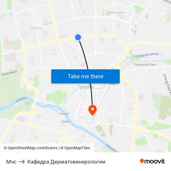 Мчс to Кафедра Дерматовенерологии map