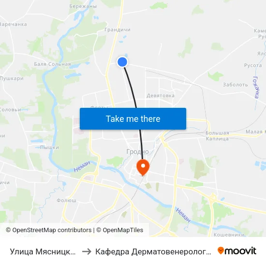 Улица Мясницкая to Кафедра Дерматовенерологии map