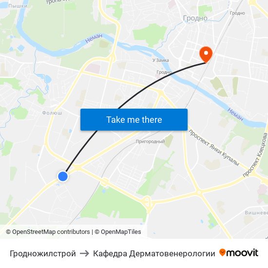 Гродножилстрой to Кафедра Дерматовенерологии map