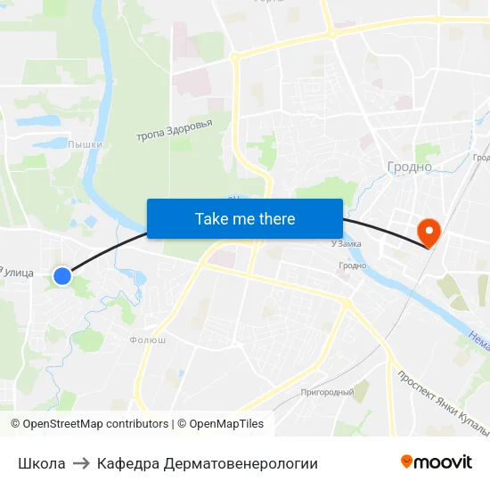 Школа to Кафедра Дерматовенерологии map