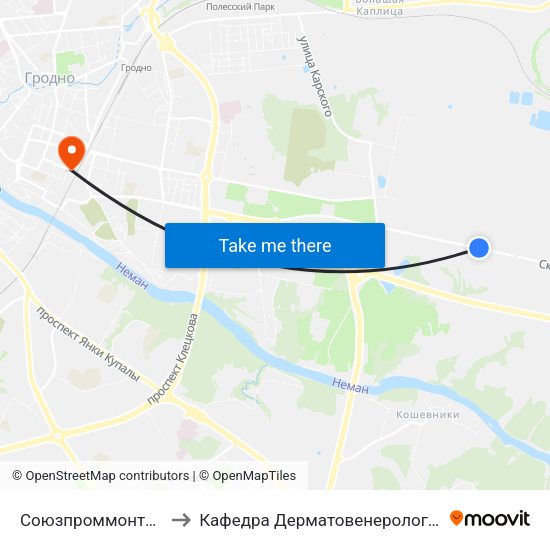 Союзпроммонтаж to Кафедра Дерматовенерологии map