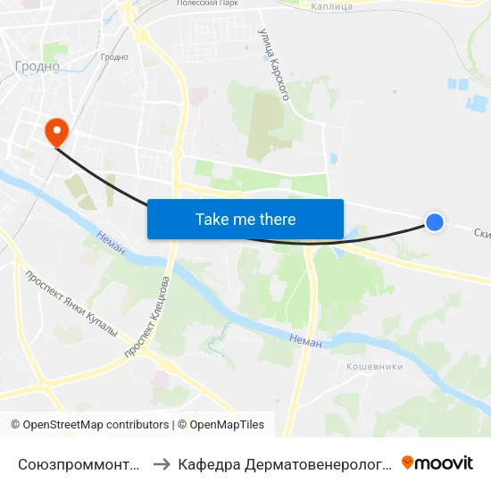 Союзпроммонтаж to Кафедра Дерматовенерологии map