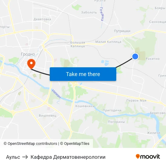 Аульс to Кафедра Дерматовенерологии map