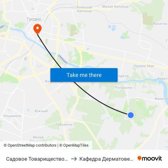 Садовое Товарищество «Торгмаш» to Кафедра Дерматовенерологии map