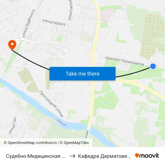 Судебно-Медицинская Экспертиза to Кафедра Дерматовенерологии map