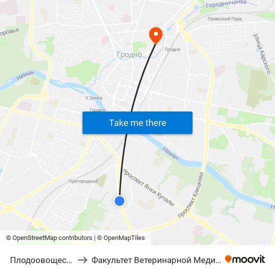 Плодоовощесервис to Факультет Ветеринарной Медицины Ггау map