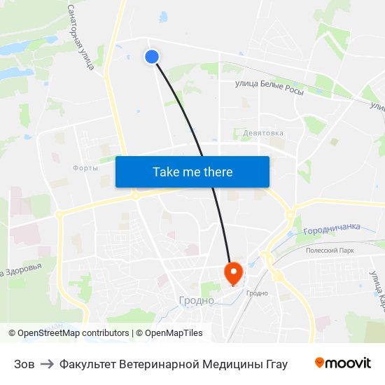 Зов to Факультет Ветеринарной Медицины Ггау map