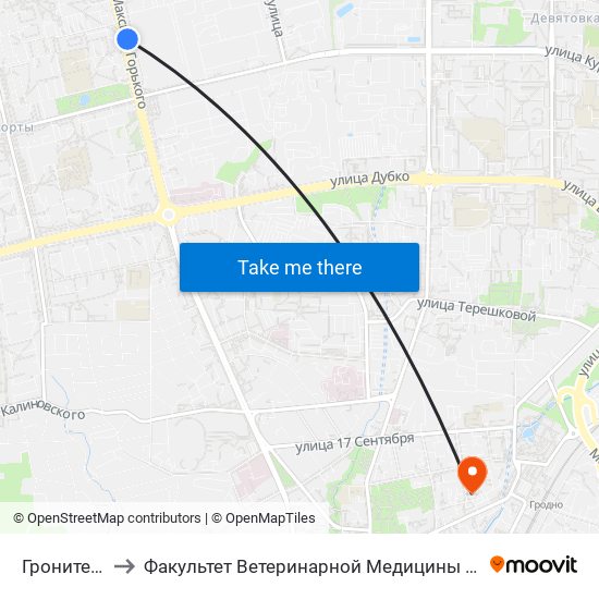 Гронитекс to Факультет Ветеринарной Медицины Ггау map