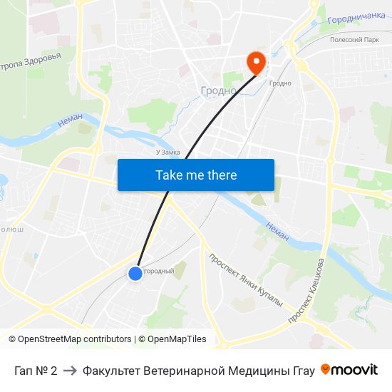 Гап № 2 to Факультет Ветеринарной Медицины Ггау map