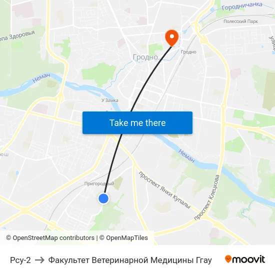 Рсу-2 to Факультет Ветеринарной Медицины Ггау map