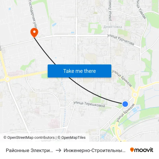 Районные Электрические Сети to Инженерно-Строительный Факультет Гргу map