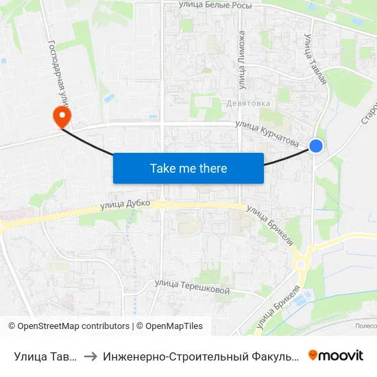 Улица Тавлая to Инженерно-Строительный Факультет Гргу map