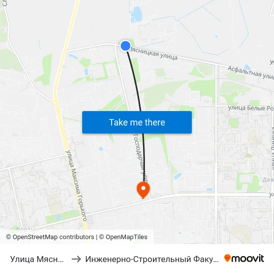 Улица Мясницкая to Инженерно-Строительный Факультет Гргу map