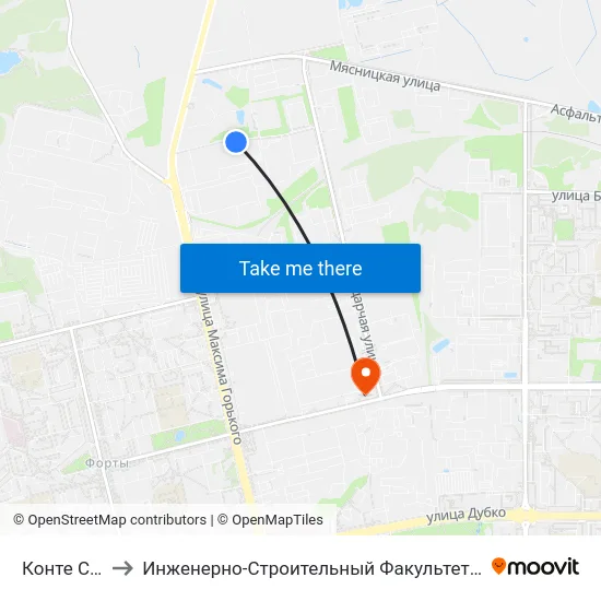 Конте Спа to Инженерно-Строительный Факультет Гргу map