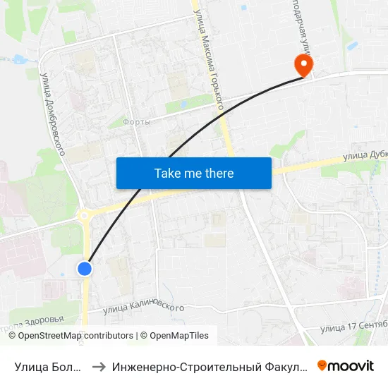 Улица Болдина to Инженерно-Строительный Факультет Гргу map