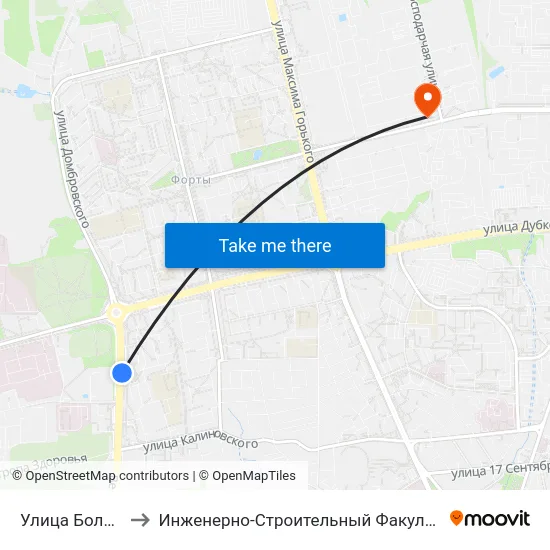 Улица Болдина to Инженерно-Строительный Факультет Гргу map
