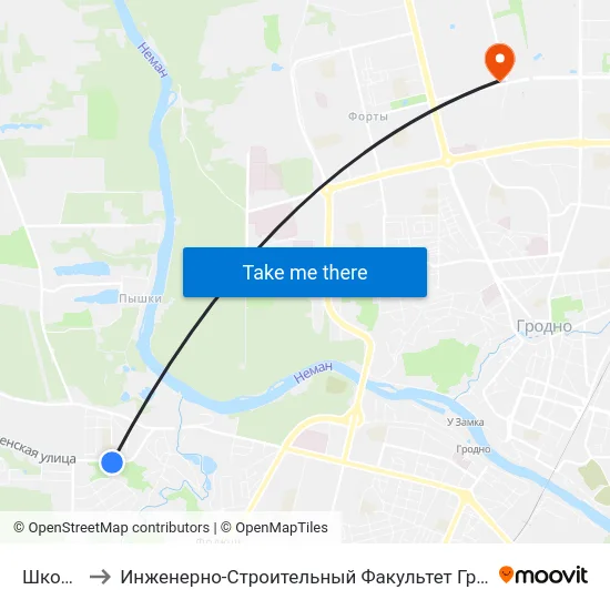 Школа to Инженерно-Строительный Факультет Гргу map