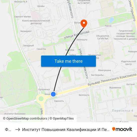 Форты to Институт Повышения Квалификации И Переподготовки Кадров Гргу map