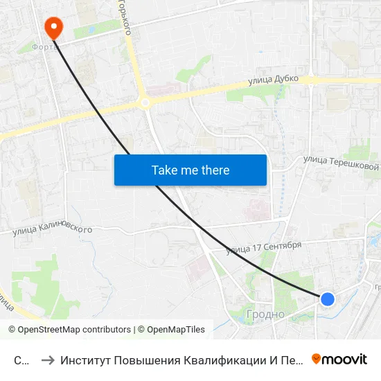 Собор to Институт Повышения Квалификации И Переподготовки Кадров Гргу map